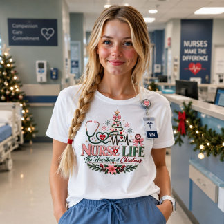 Nurse Life The Heartbeat of Christmas Shirt