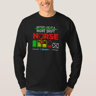 Nurse Lifesavers Nursing Energy Night Shift Batter T-Shirt