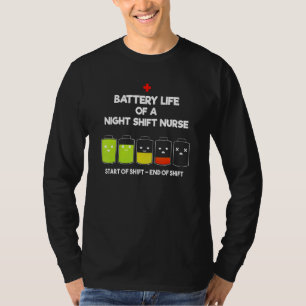 Nurse Lifesavers Nursing Energy Night Shift Batter T-Shirt