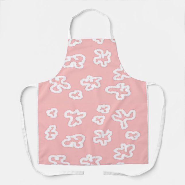 Nurse Logo Kitchen Home Care Pink Blossoms Apron (Front)