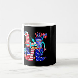 Nurse Love 4th Of July American Flag Memorial Day Coffee Mug