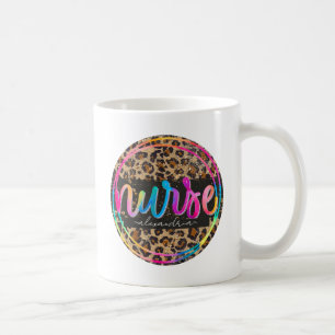 "Nurse - Love, Inspire, Heal" in Rainbow Colour Coffee Mug