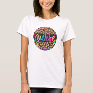 "Nurse - Love, Inspire, Heal" in Rainbow Colour T-Shirt