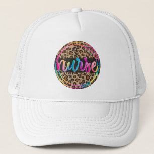"Nurse - Love, Inspire, Heal" in Rainbow Colour Trucker Hat