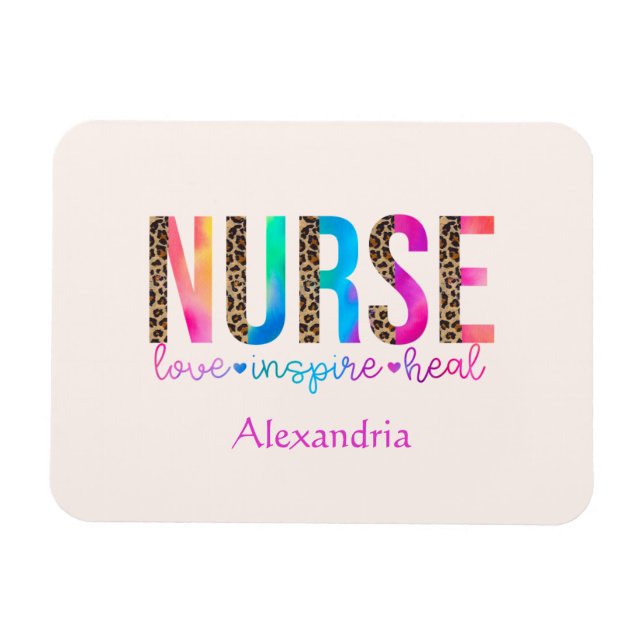 Nurse - Love, Inspire, Heal Magnet (Horizontal)