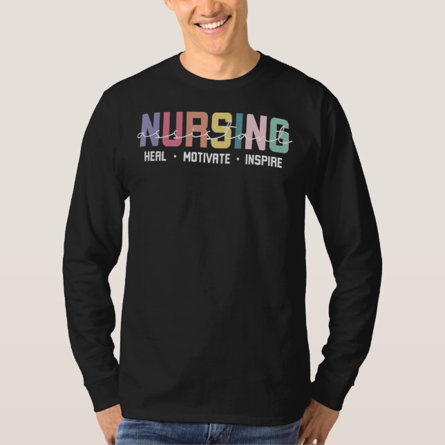 Nurse Love Inspire Heal Medicine Nursing Healthcar T-Shirt (Front)