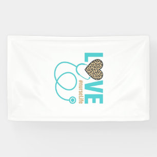 Nurse Love Leopard Stethoscope Vector Design_1 Banner