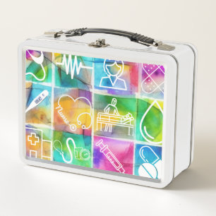 Nurse Love Metal Lunch Box