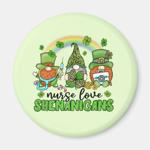 Nurse Love Shenanigans St. Patrick's Magnet