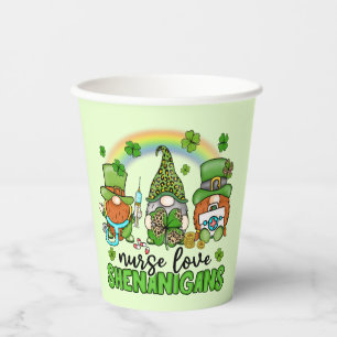 Nurse Love Shenanigans St. Patrick's Paper Cups