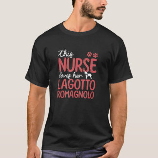 Nurse Loves Lagotto Romagnolo Dog For Mum Womens T-Shirt