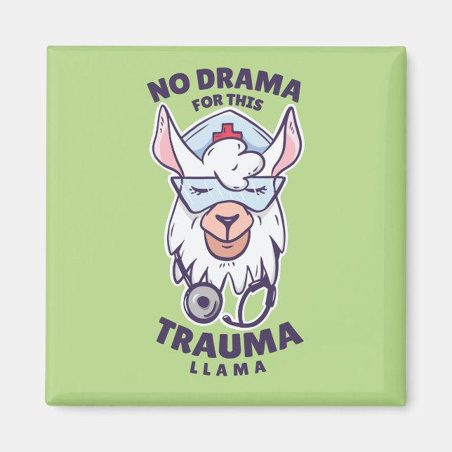 Nurse Loves Llama Magnet (Front)