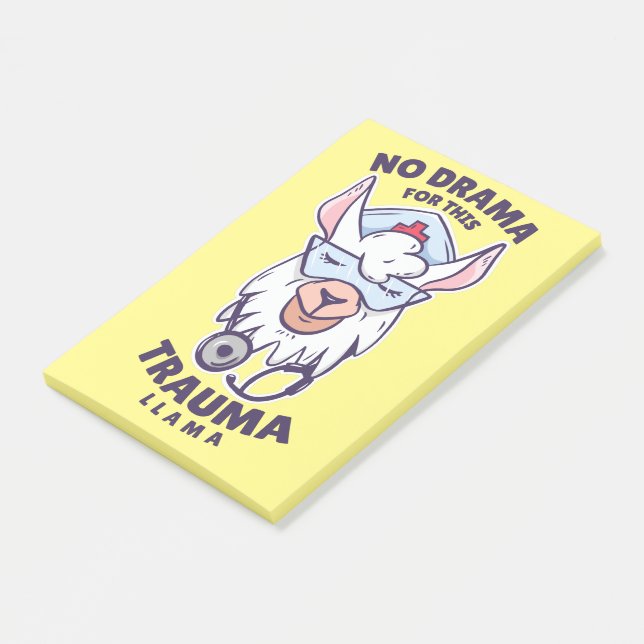 Nurse Loves Llama Post-it Notes (Angled)