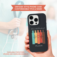 Nurse LPN RN Medical Vintage Colours With Name
