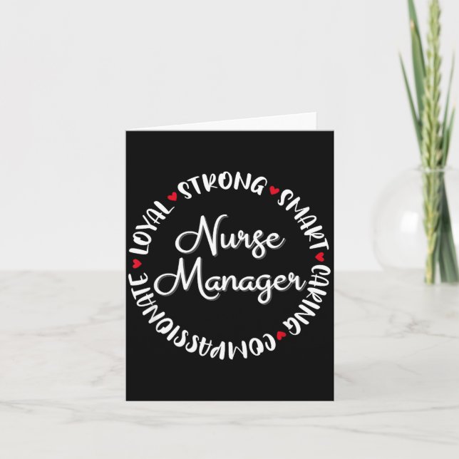 Nurse Manager Nurses Nursing Graduation Medical Lo Card (Front)