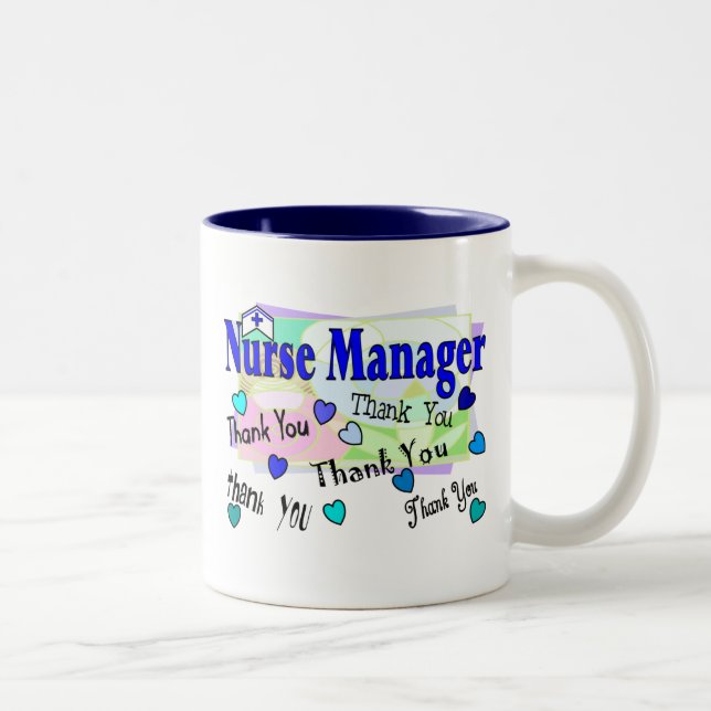 Nurse Manager THANK YOU Two-Tone Coffee Mug (Right)