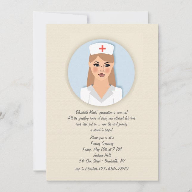 Nurse Medallion Invitation (Front)