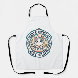 Nurse Medical Cat Funny Cat Lover Design - Nurse M Apron
