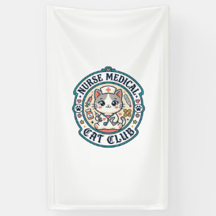 Nurse Medical Cat Funny Cat Lover Design - Nurse M Banner