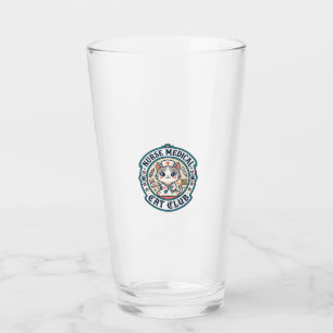 Nurse Medical Cat Funny Cat Lover Design - Nurse M Glass