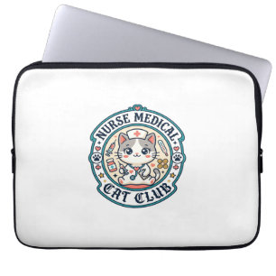 Nurse Medical Cat Funny Cat Lover Design - Nurse M Laptop Sleeve