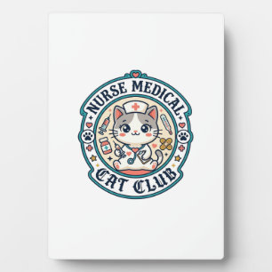 Nurse Medical Cat Funny Cat Lover Design - Nurse M Plaque