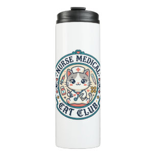 Nurse Medical Cat Funny Cat Lover Design - Nurse M Thermal Tumbler