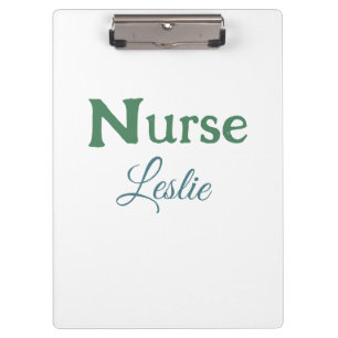 Nurse medical doctor add name text green blue sipl clipboard