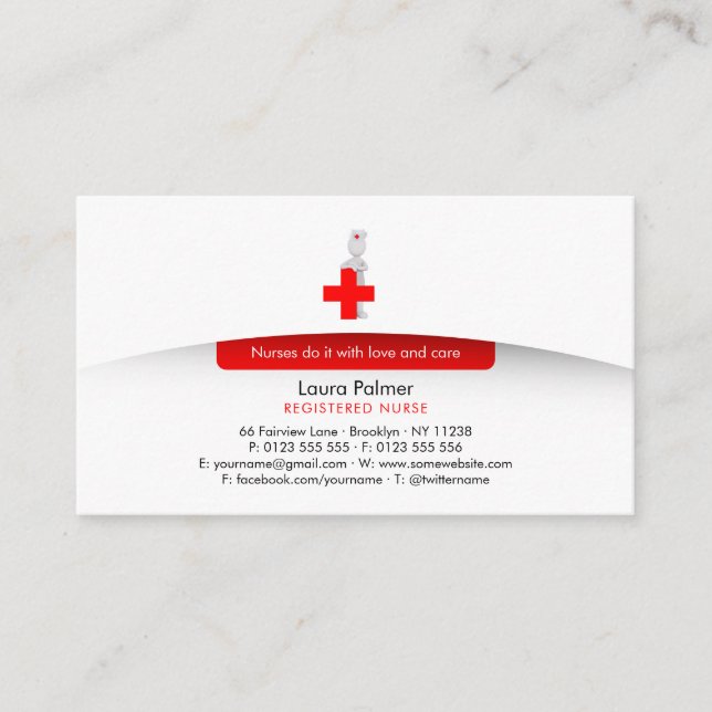 Nurse | Medical Professional Business Card (Front)