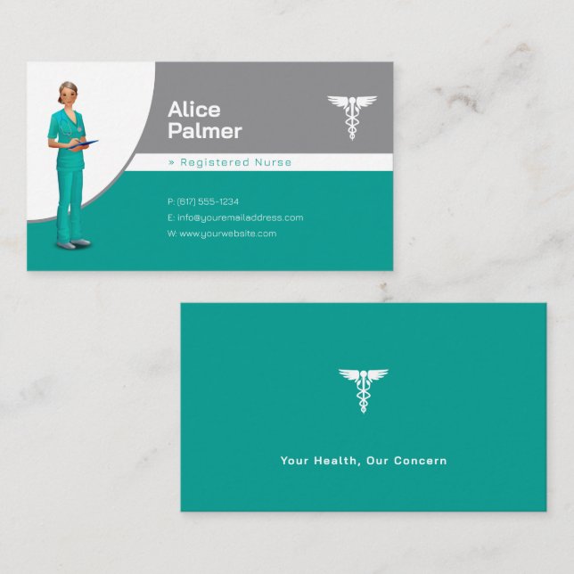 Nurse | Medical Professional Business Card (Front/Back)