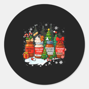 Nurse Medical Profol Ativan Haldo Christmas Health Classic Round Sticker