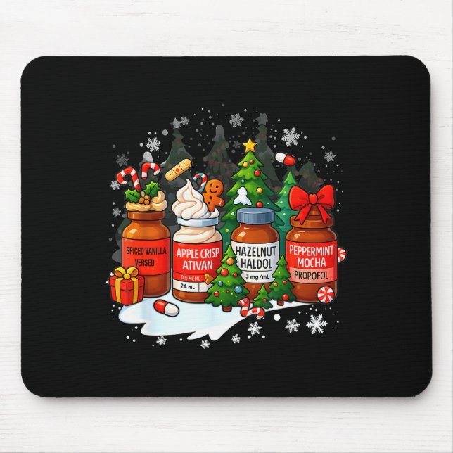 Nurse Medical Profol Ativan Haldo Christmas Health Mouse Pad (Front)