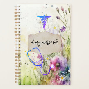 Nurse Medical Whimsical Floral Healthcare Medical Planner