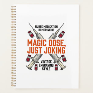 Nurse Medication Humour Witchy Dose Vintage Shirt_ Planner