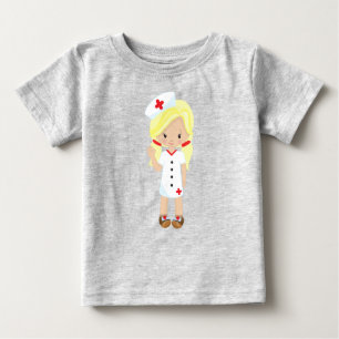 Nurse, Medicine, Doctor, Cute Girl, Blonde Hair Baby T-Shirt
