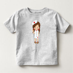 Nurse, Medicine, Doctor, Cute Girl, Brown Hair Toddler T-Shirt