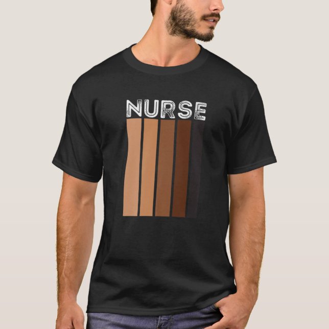 Nurse Melanin Afro Queen Black History Month, Afro T-Shirt (Front)