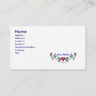 Nurse Midwife Business Card