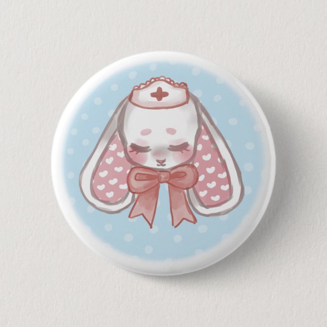 Nurse Mimi (without eyepatch) 6 Cm Round Badge (Front)