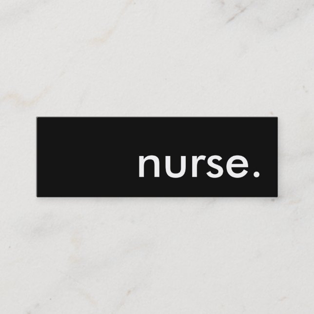 nurse.. mini business card (Front)