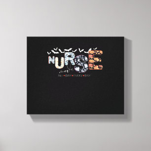 Nurse Mode All Day Every Day Halloween Design Clas Canvas Print