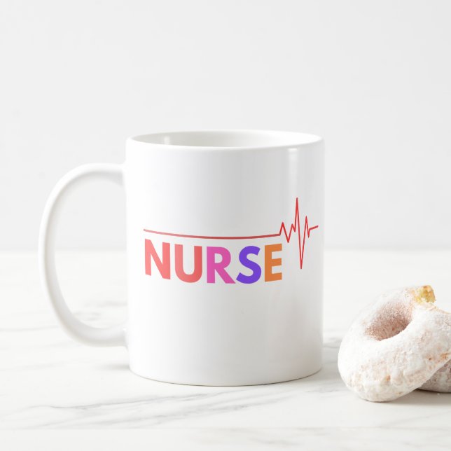 Nurse Mug – Funny & Inspirational Gift for Nurses (With Donut)