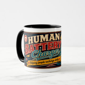 Nurse Mug – Human Battery Charger Funny Nurse Gift