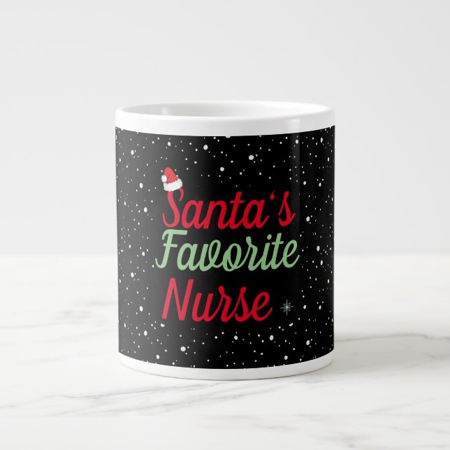 Nurse Mum Appreciation Christmas Present Festive Large Coffee Mug (Front)