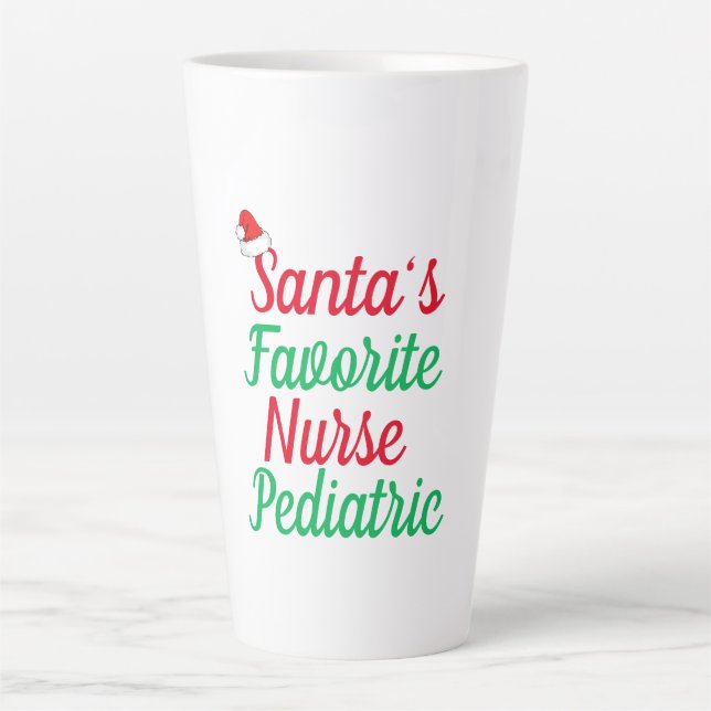 Nurse Mum Appreciation Christmas Present Festive Latte Mug (Front)