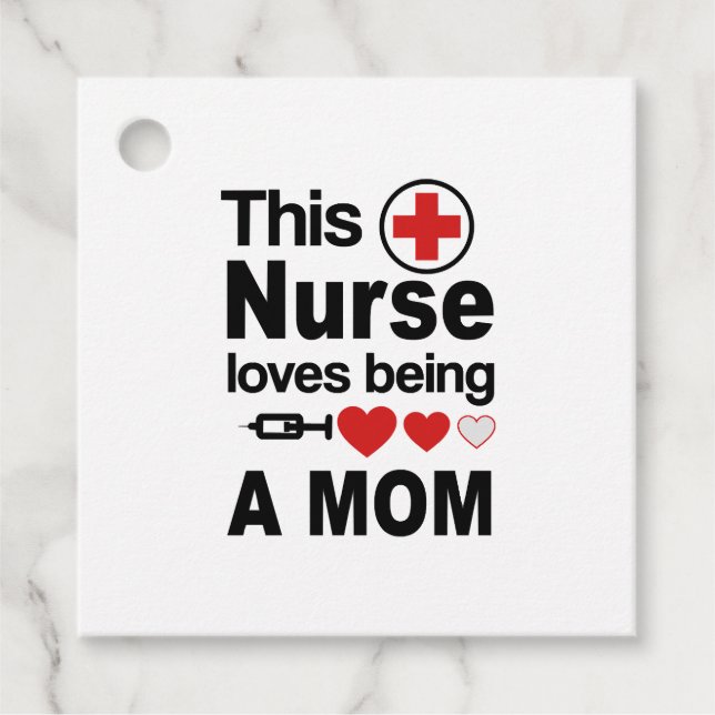Nurse Mum Favour Tags (Front)