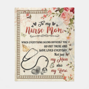 Nurse Mum Gifts   Letter To My Nurse Mum Fleece Blanket