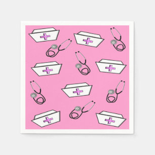 Nurse Napkins Caps and Stethoscopes