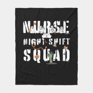 Nurse Night Shift Halloween Squad Classic T-Shirt Fleece Blanket
