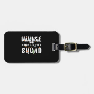 Nurse Night Shift Halloween Squad Classic T-Shirt Luggage Tag